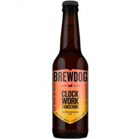 BrewDog Clockwork Tangerine IPA blonde craft beer, 4.5% alc., 0.33L, Scotland