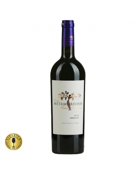 Merlot, Viile Metamorfosis DOC dry red wine, 0.75L, 14.5% alc., Romania