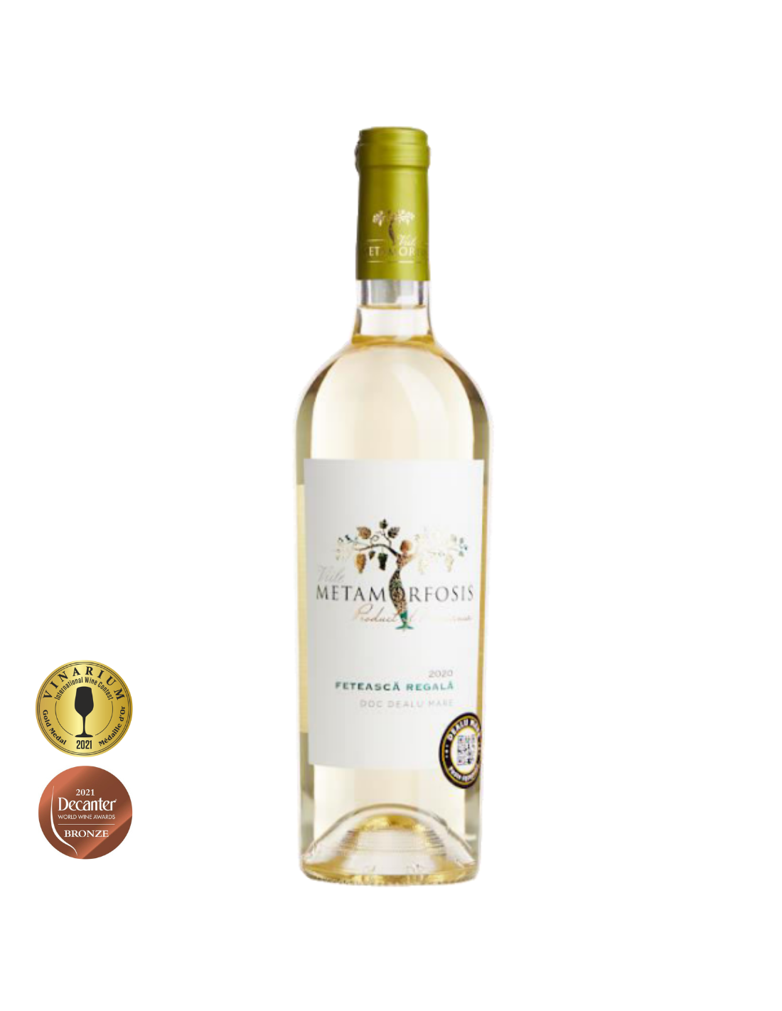 Vin alb sec, Feteasca Regala, Viile Metamorfosis DOC, 0.75L, 13% alc., Romania alcooldiscount.ro