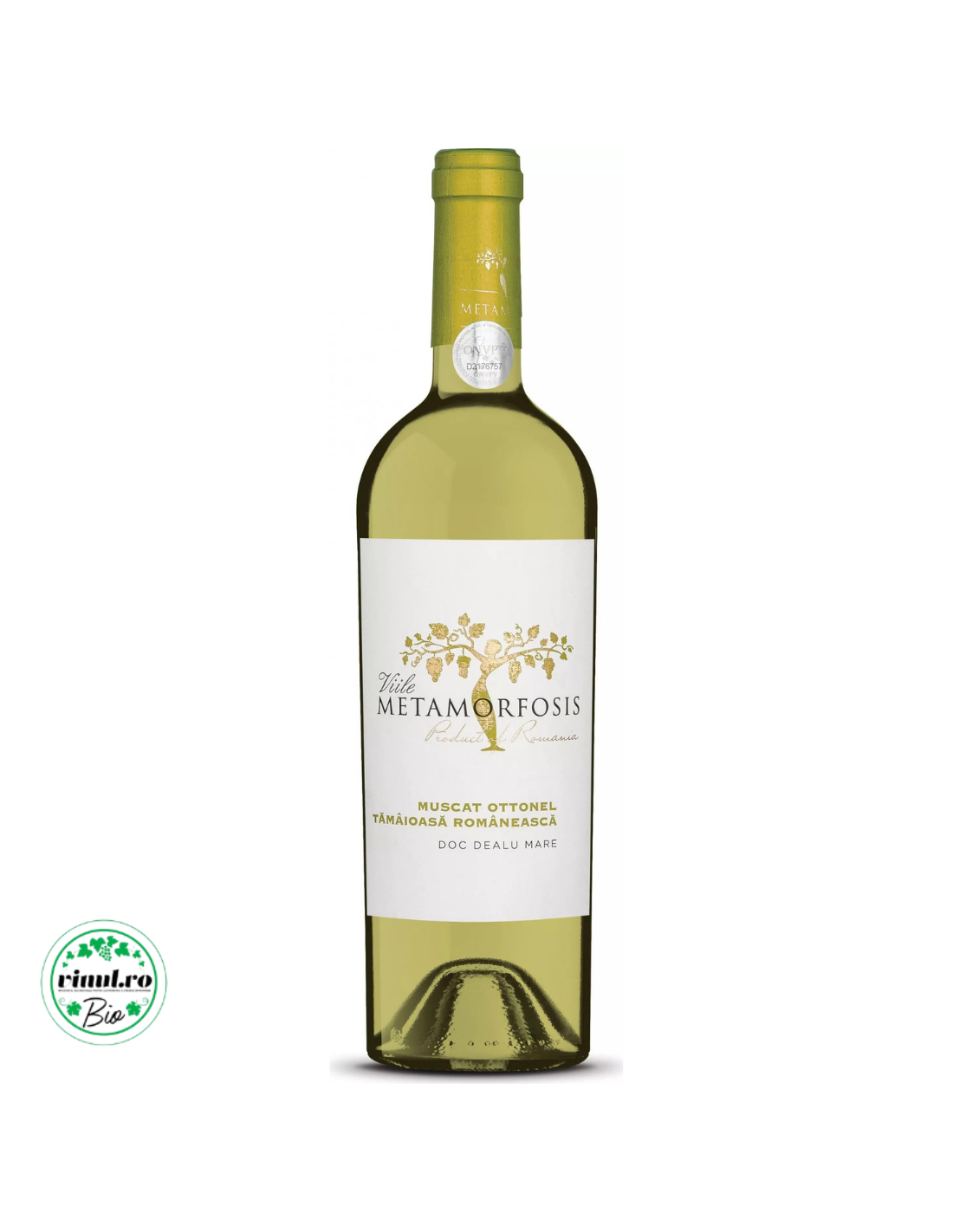 Vin alb sec Viile Metamorfosis DOC, 0.75L, 13.5% alc., Romania alcooldiscount.ro