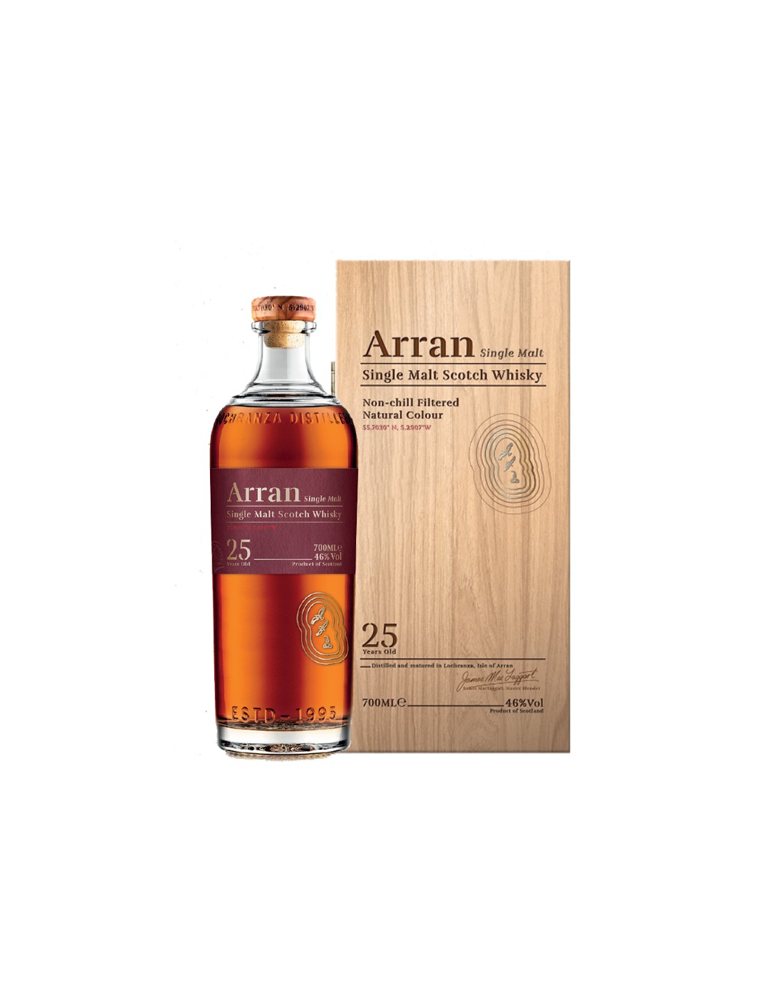 Whisky Arran 25 Year Old Single Malt Scotch, 0.7L, 46% alc., Scotia alcooldiscount.ro