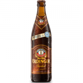 Brown beer unfiltered Erdinger DunkeL, 5.3% alc., 0.5L, Germany
