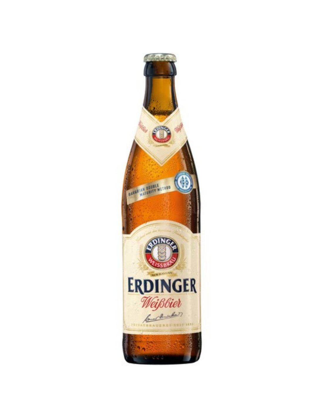 Bere blonda, nefiltrata Erdinger Weissbier, 5.3% alc., 0.5L, sticla, Germania alcooldiscount.ro