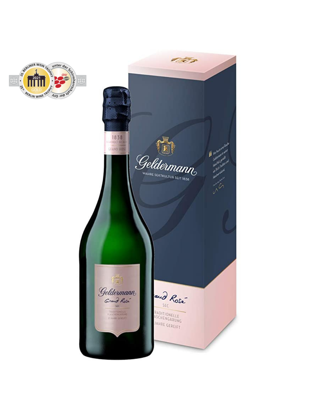 Vin spumant roze sec Geldermann Grand Rosé, 0.75L, 12% alc., Germania alcooldiscount.ro