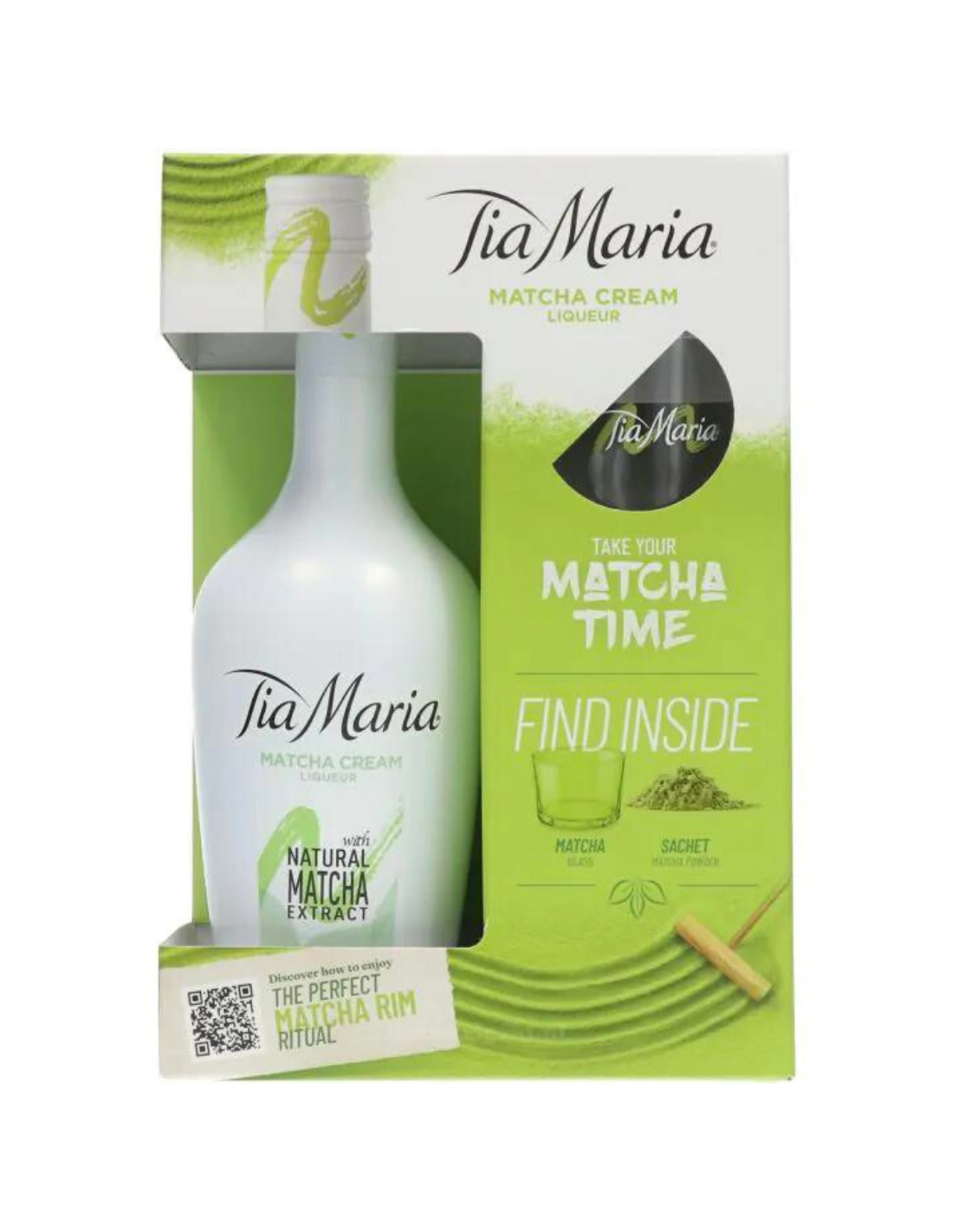 Pachet cadou lichior crema Tia Maria Matcha, 17% alc., 0.7L, Italia alcooldiscount.ro