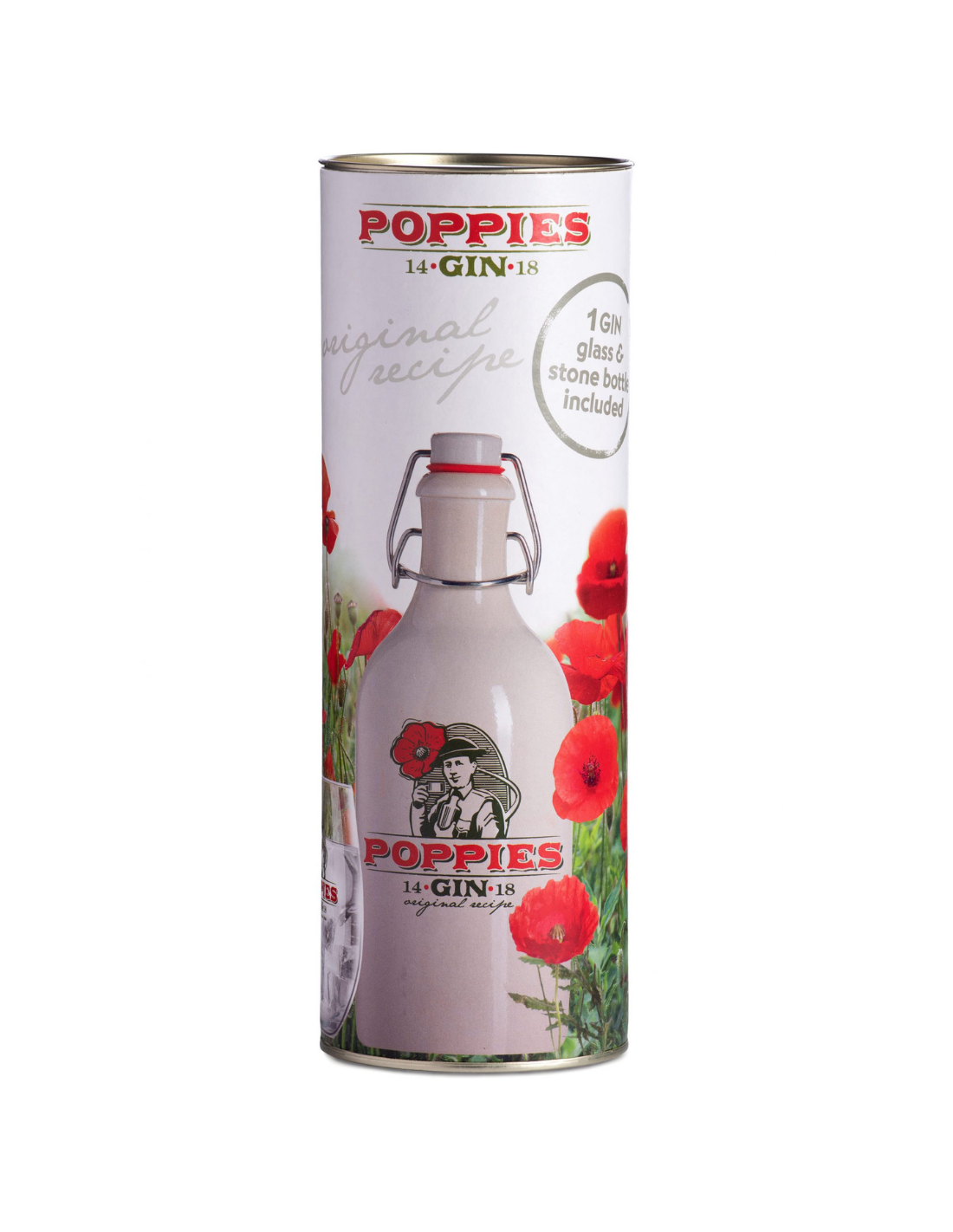 Gin Poppies + cutie cadou + pahar, 17% alc., 0.7L, Belgia alcooldiscount.ro
