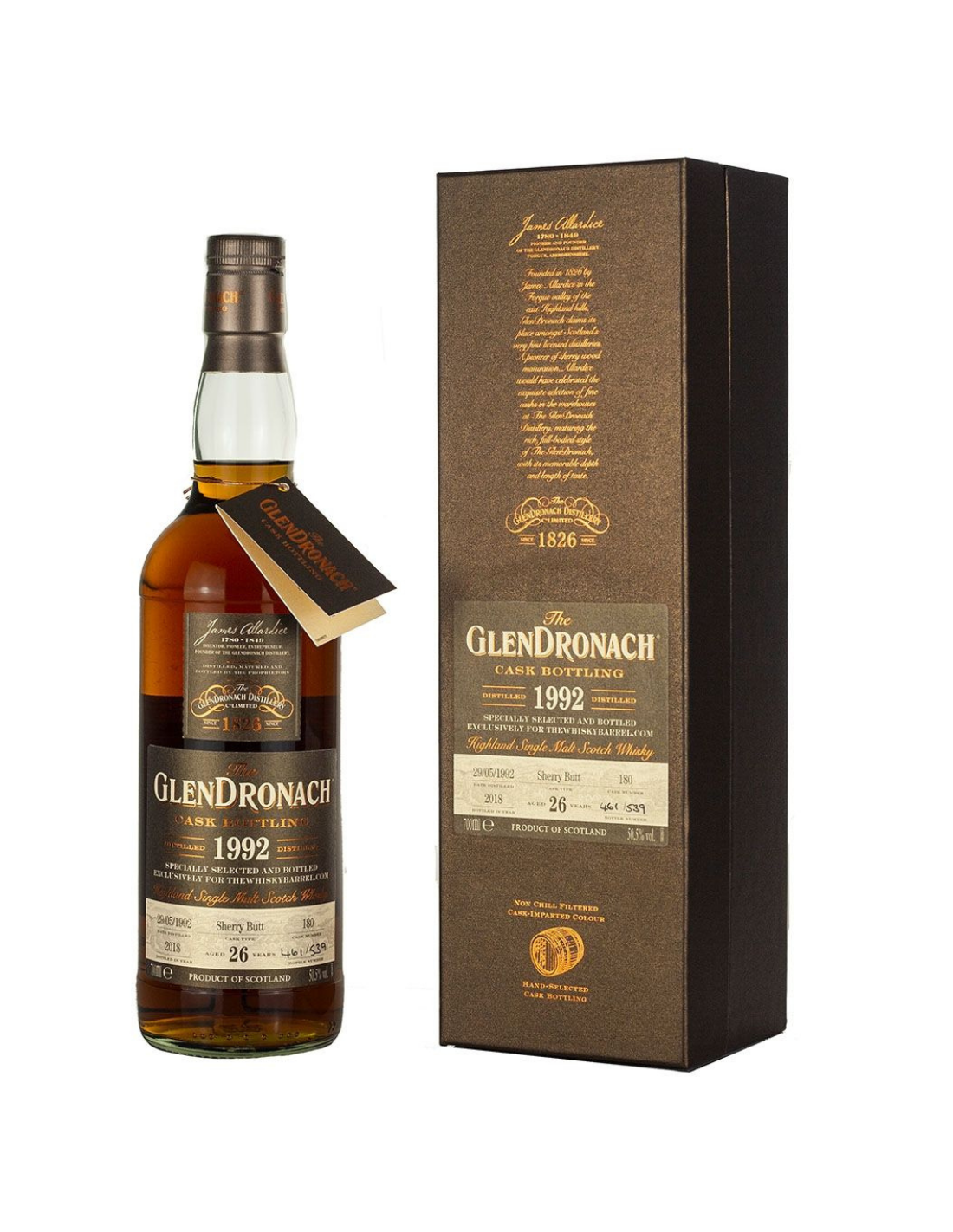 Whisky The Glendronach 26 Years 1992 PX Puncheon The Chronicles, 0.7L, 51.8% alc., Scotia alcooldiscount.ro