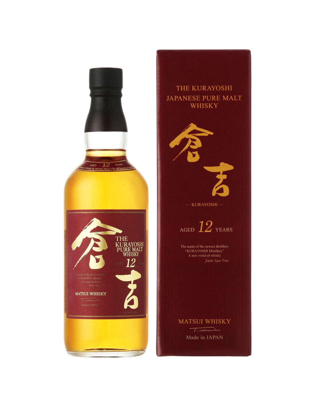 Whisky The Kurayoshi 12 Years Pure Malt, 0.7L, 43% alc., Japonia alcooldiscount.ro
