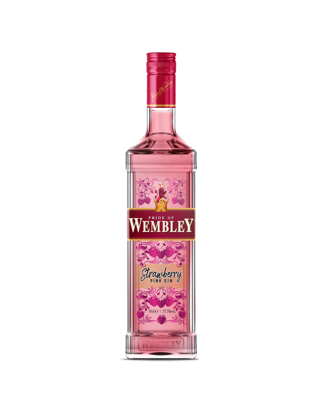 Gin Wembley Strawberry Pink, 37.5% alc., 0.7L, Romania alcooldiscount.ro