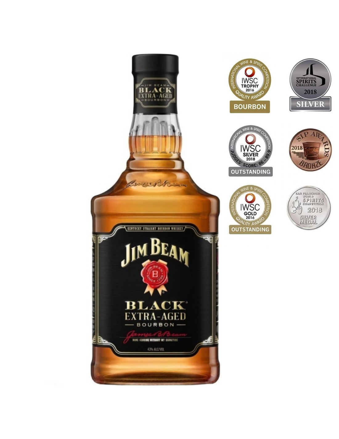 Whisky Jim Beam Black Label Extra Aged, 0.7L, 43% alc., SUA alcooldiscount.ro