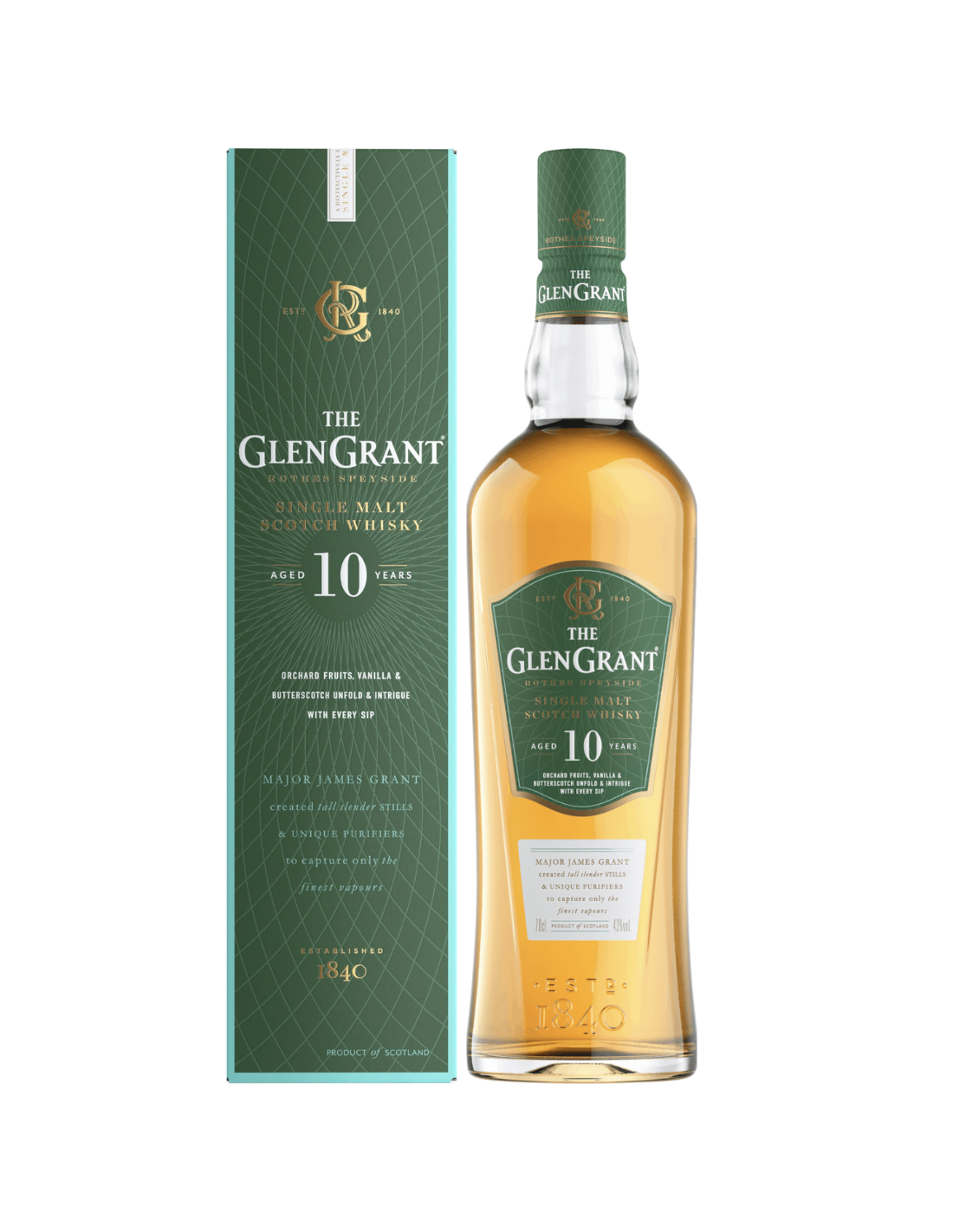 Whisky Glen Grant 10 Years, 1L, 40% alc., Scotia alcooldiscount.ro