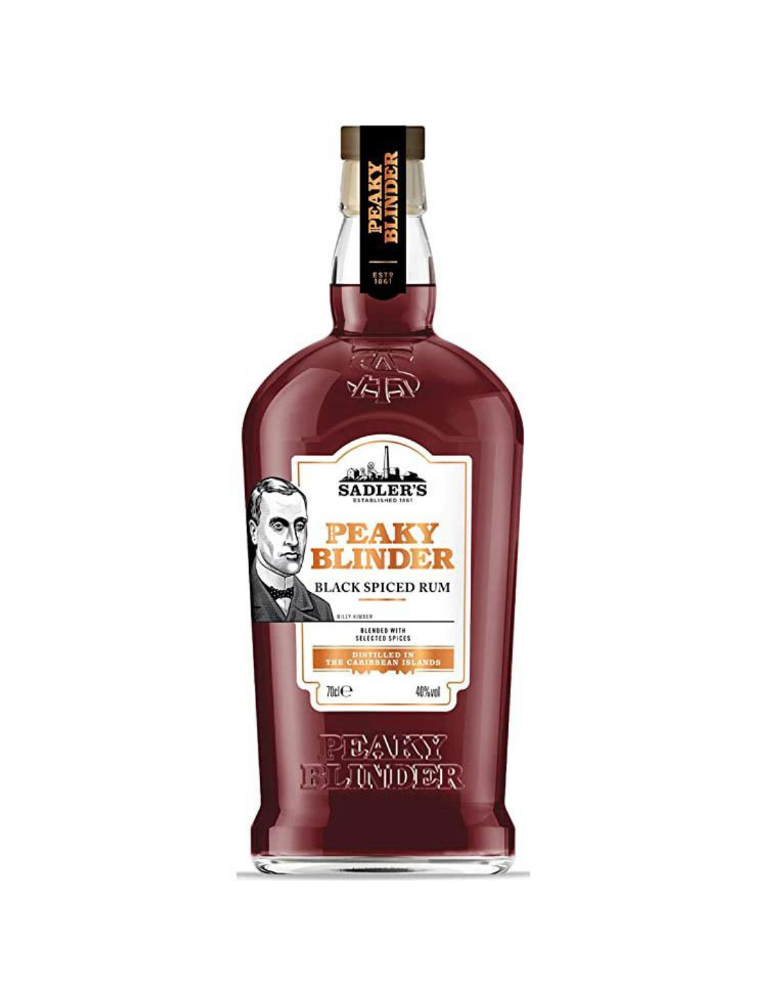 Rom negru Sadler’s Peaky Blinder Black Spiced, 40% alc., 0.7L alcooldiscount.ro