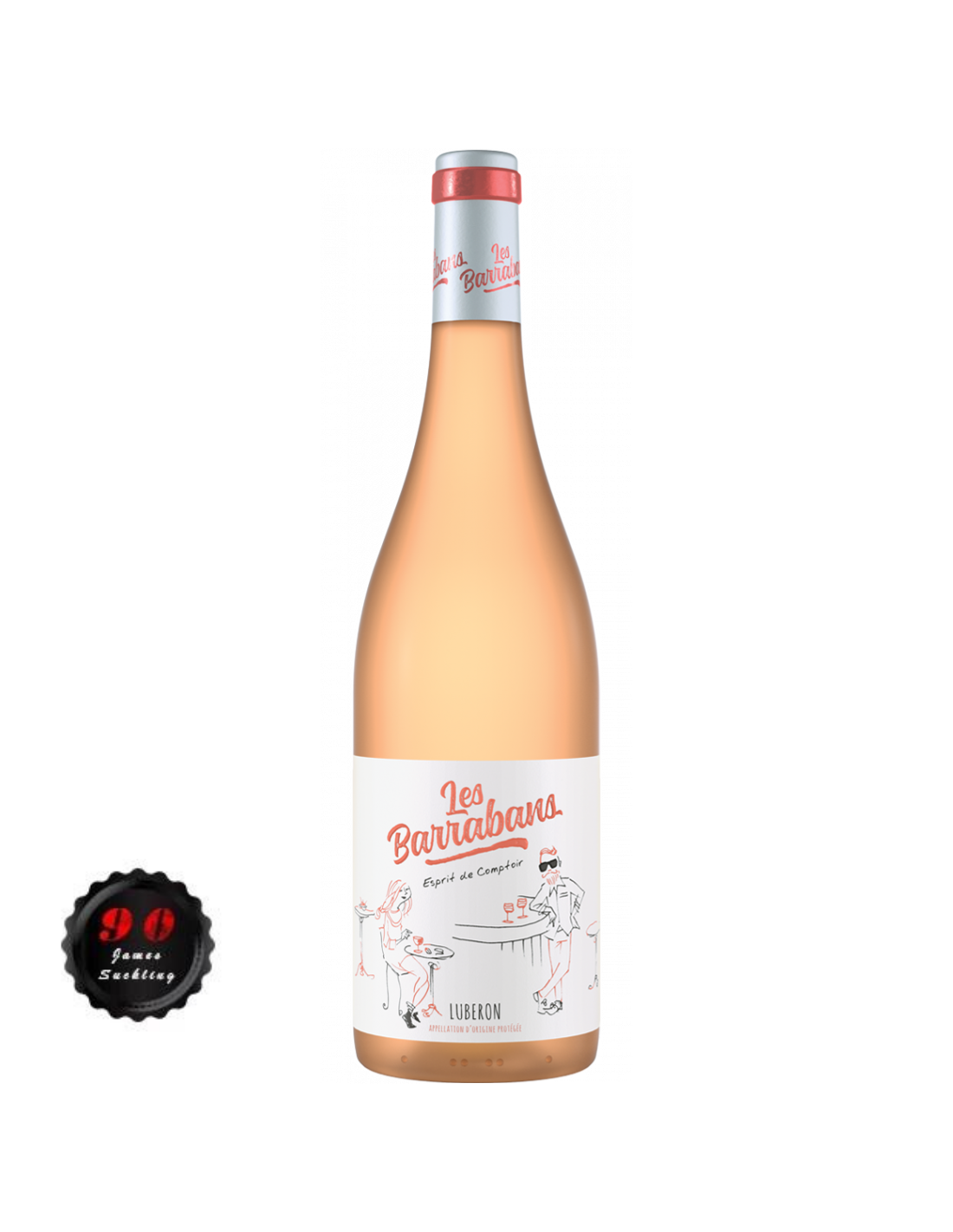 Vin roze sec Les Barrabans Luberon, 13% alc., 0.75L, Franta alcooldiscount.ro