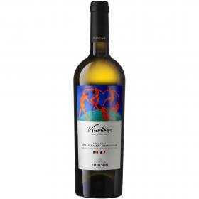 White secco wine, Feteasca Alba-Chardonnay, Purcari Vinohora Stefan Voda, 0.75L, 13.5% alc., Republic of Moldova