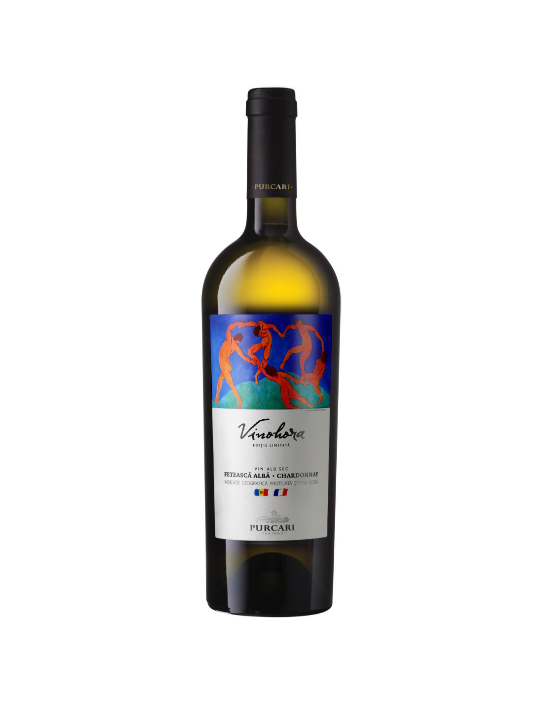 Vin alb sec, Feteasca Alba-Chardonnay, Purcari Vinohora Stefan Voda, 0.75L, 13.5% alc., Republica Moldova alcooldiscount.ro