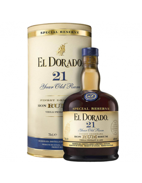 El Dorado Special Reserve 21 Years Old Cask Aged Demerara Dark Rum, 43% alc., 0.7L, Guyana