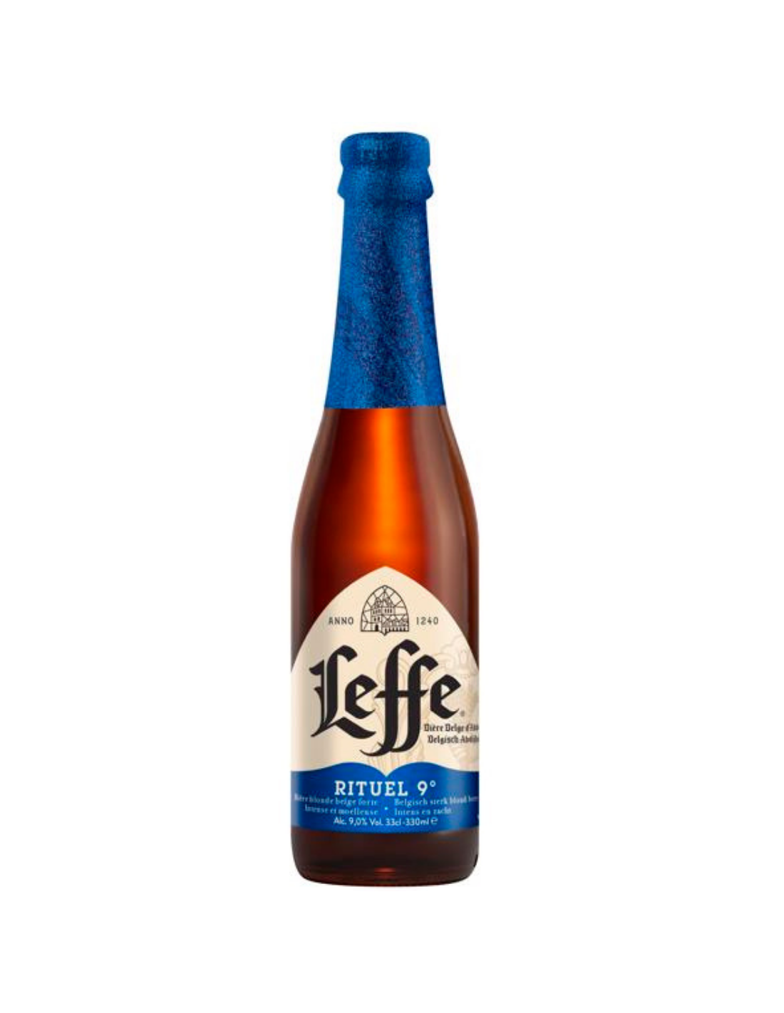 Bere blonda, filtrata Leffe Rituel 9˚, 9% alc., 0.33L, Belgia alcooldiscount.ro