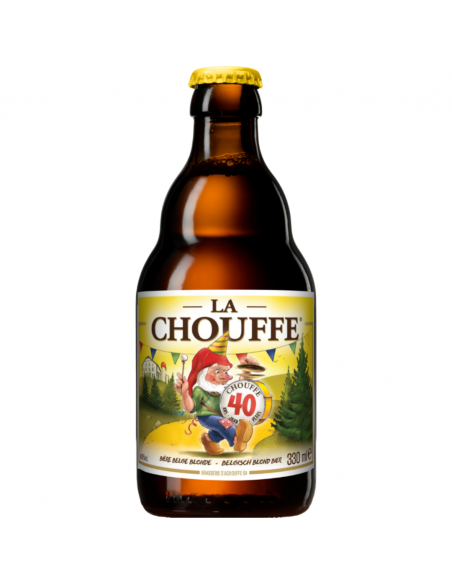 Bere blonda, artizanala La Chouffe, 8% alc., 0.33L, Belgia