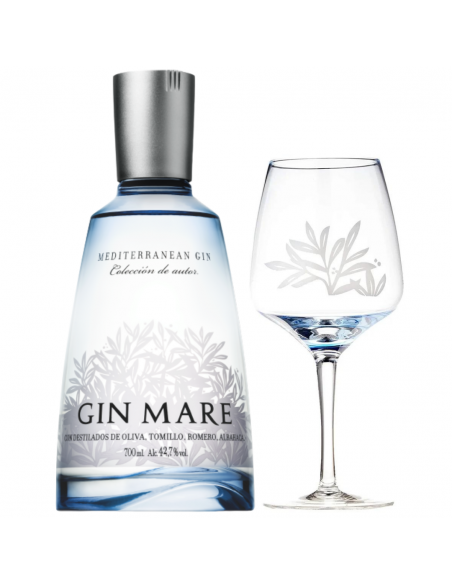 Gin Mare + Pahar 42.7% alc., 0.7L, Spania