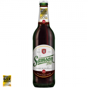Black beer filtered Samson 1795 Czech Dark Lager, 4.5% alc., 0.5L, Czech Republic