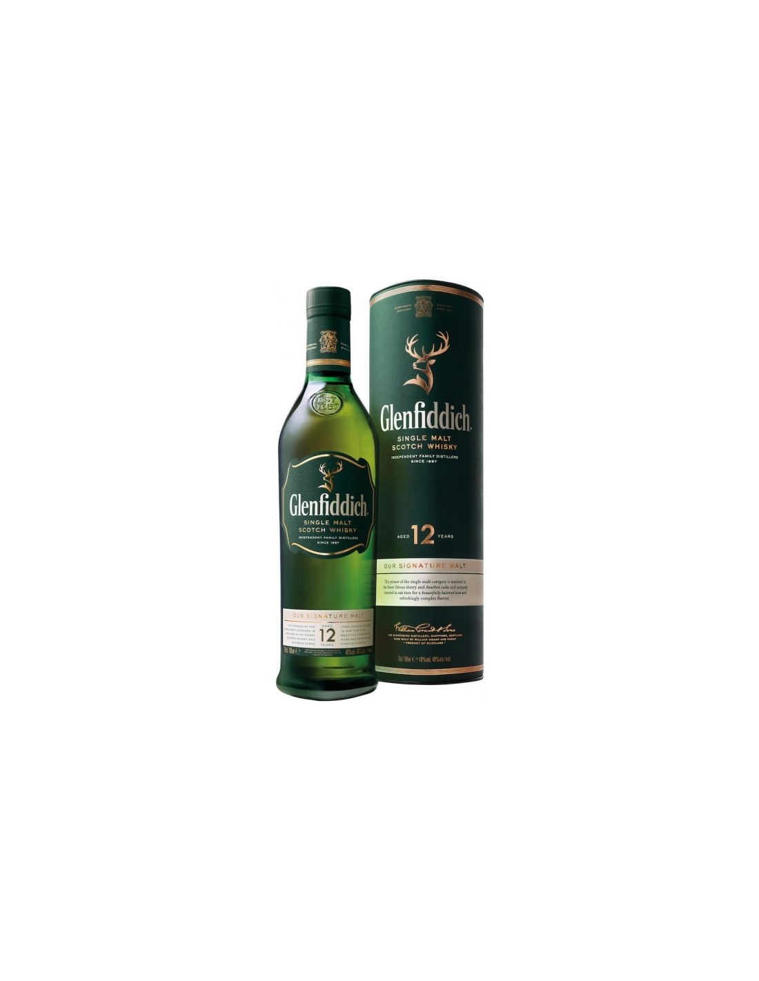 Whisky Glenfiddich, 0.7L, 12 ani, 40% alc., Scotia alcooldiscount.ro