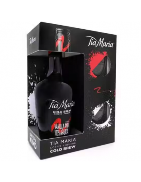 Tia Maria Cold Brew Vanilla 100% Arabica Liqueur + 2 Glasses, 20% alc., 0.7L, France
