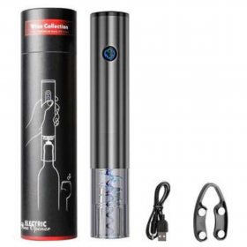 Gift set with rechargeable, portable electric corkscrew