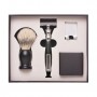 Classic shaved gift set with Safety Razor, metal handle, double blade and slipper