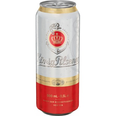 Konig Filtered Blonde Beer, 4.9% alc., 0.5L, dose, Germany