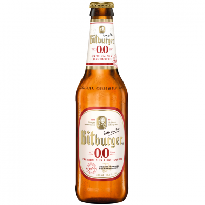 Bitburger Drive alcohol-free blonde beer, 0% alc., 0.33L, Germany