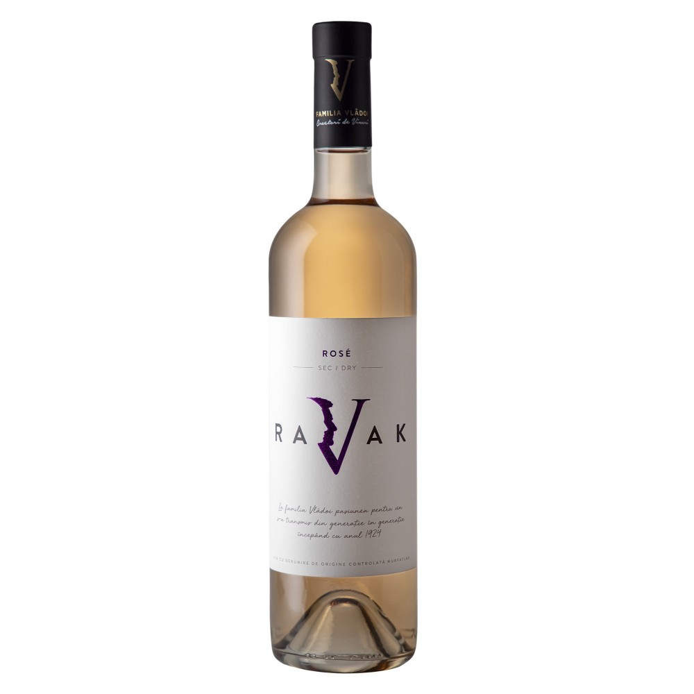 Vin roze sec Familia Vladoi Ravak, 0.75L, 13.5% alc., Romania 0.75L