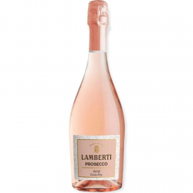 Lamberti Extra Dry Prosecco Rose Wine, 0.75L, 12% alc., Italy