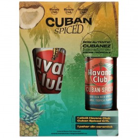 Havana Club Cuban Spiced Rum + 1 glass, 35%, 0.7L, Cuba