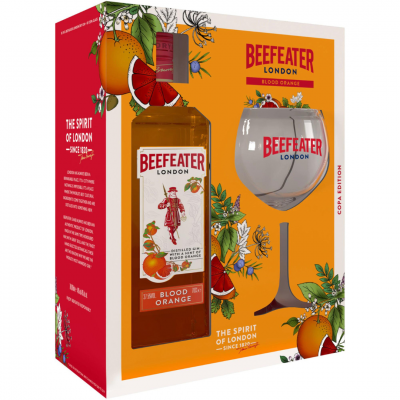 Beefeater Blood Orange Gin + 1 glass, 37.5% alc., 0.7L, England