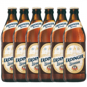 Six pack Erdinger Urweisse blonde beer, 4.9% alc., 0.5L, Germany