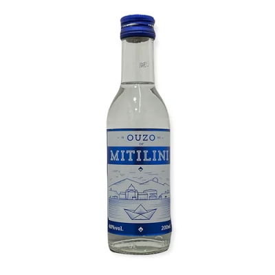 Ouzo Mitilini Traditional Drink Miniature, 40% alc., 0.2L, Greece