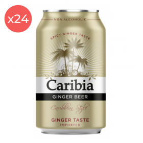 Pack 24 pieces non-alcoholic blonde beer Caribia, 0% alc., 0.33L, Denmark