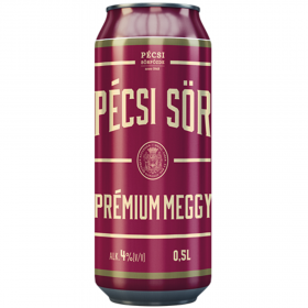 Pecsi Meggy Ale Lager Beer, 4% alc., 0.5L, Hungary