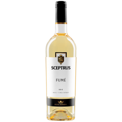 Vin alb sec Beciul Domnesc Sceptrus Fume, 0.75L, 14.5% alc., Romania