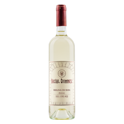 Vin alb demisec, Riesling de Rhin, Beciul Domnesc, 0.75L, 12.5% alc., Romania