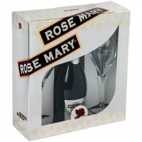 Rose Mary Sparkling Semi-Dry Wine + 2 Glasses, 0.75L, 10.5% alc., Italy