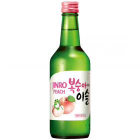 Jinro Soju Peach Traditional Drink, 13.5% alc., 0.35L, Korea