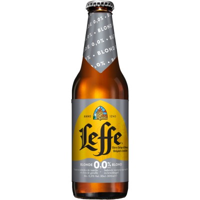 Bere blonda fara alcool Leffe, 0% alc., 0.33L, Belgia