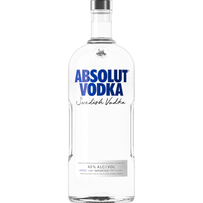 Absolut Blue Vodka, 1.75L, 40% alc., Sweden