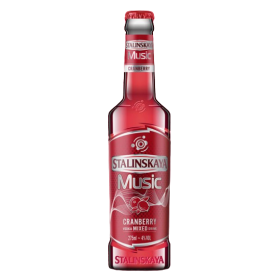 Vodca Stalinskaya Music Cranberry, 0.275L, 4% alc., Romania