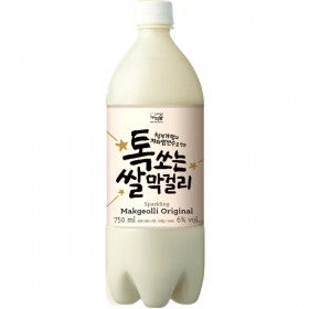 Woorisool Sparkling Rice Makgeolli, 6% alc., 0.75L, South Korea