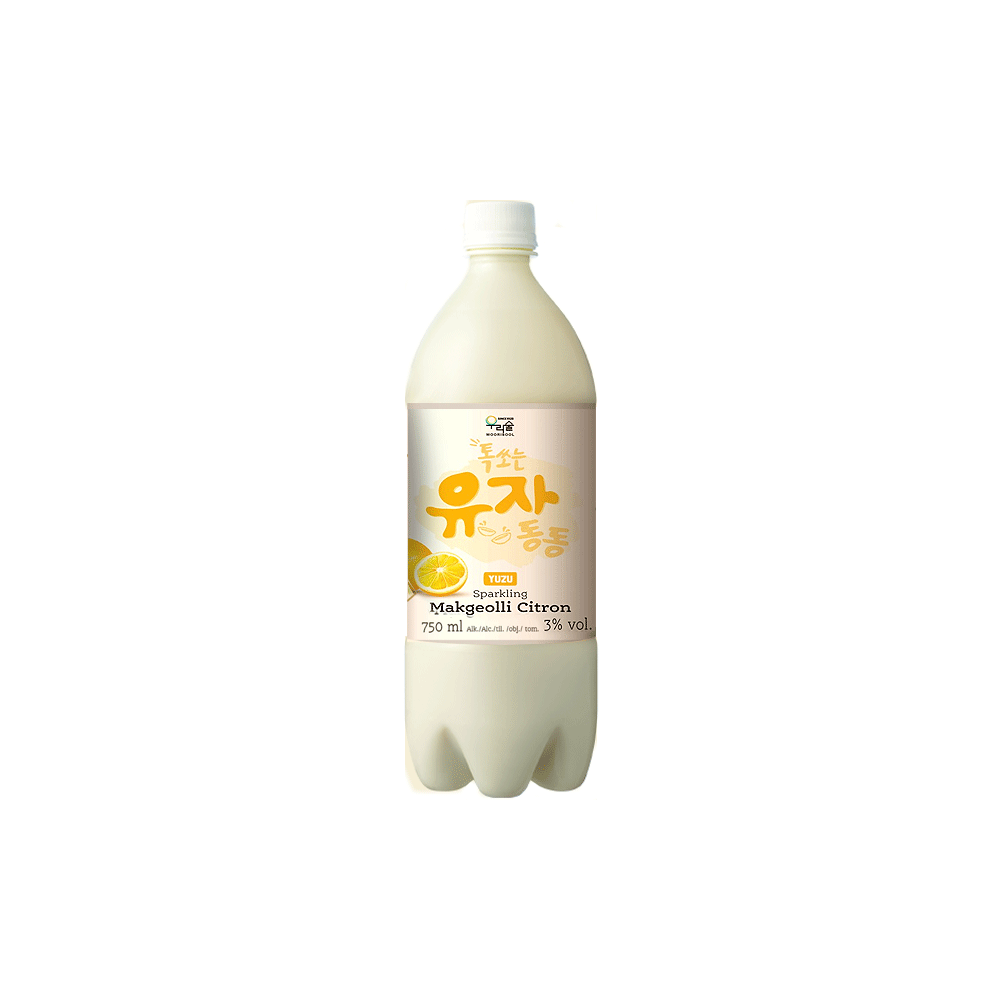 Woorisool Sparkling Citron Makgeolli, 3% alc., 0.75L, Japonia
