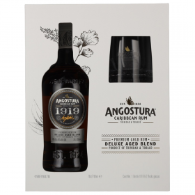 Angostura 1919 8 Years Dark Rum + 2 Glasses, 40% alc., 0.7L, Caraibe