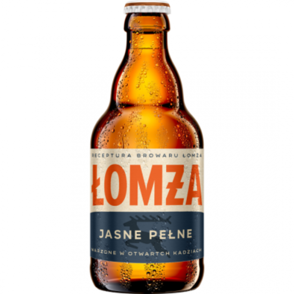 Bere blonda, filtrata Lomza Full Lager, 6% alc., 0.33L, Polonia