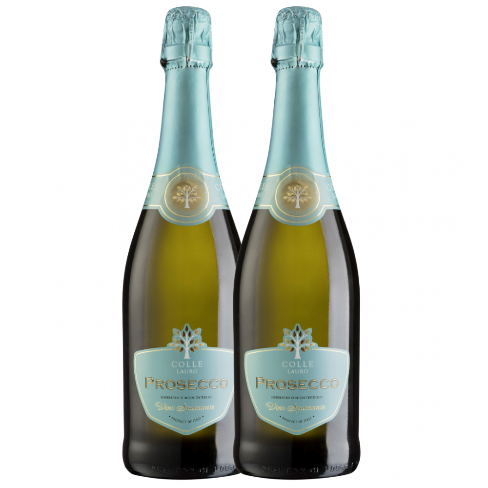 Pachet 2 bucati vin Colle Lauro Prosecco Veneto Italy, 0.75L, 11% alc., Italia